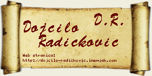Dojčilo Radičković vizit kartica